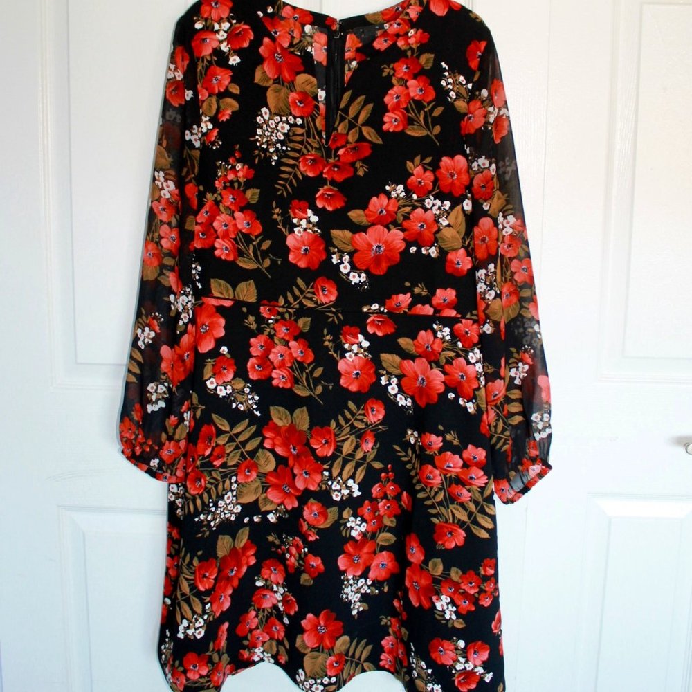 Ann Taylor Floral A-Line Dress